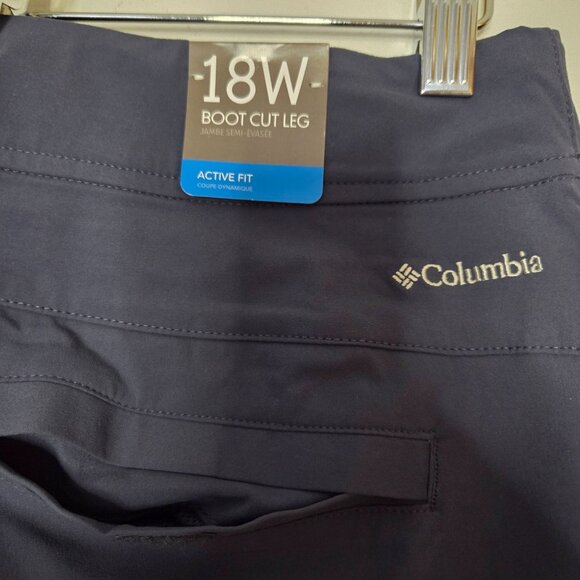 Columbia Women's Boot Cut Pants 18W Active Fit Navy Blue Stretch Comfort Lightwe - Picture 4 of 9